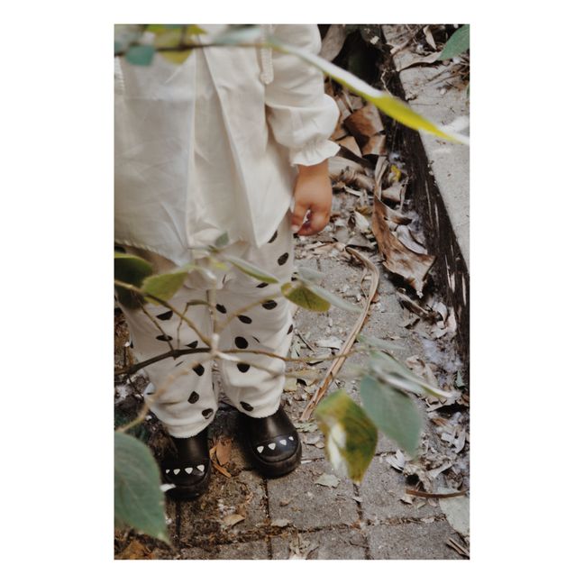 Pantalon à Pois Coton Bio Amelie | Blanc