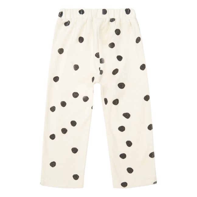 Pantalon à Pois Coton Bio Amelie | Blanc