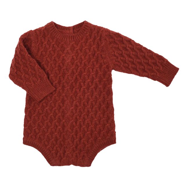 Pagliaccetto in lana lavorato a maglia Diego | Rosso