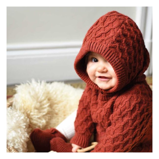 Pasamontañas de lana de punto Eliott | Rojo