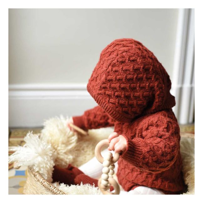Pasamontañas de lana de punto Eliott | Rojo