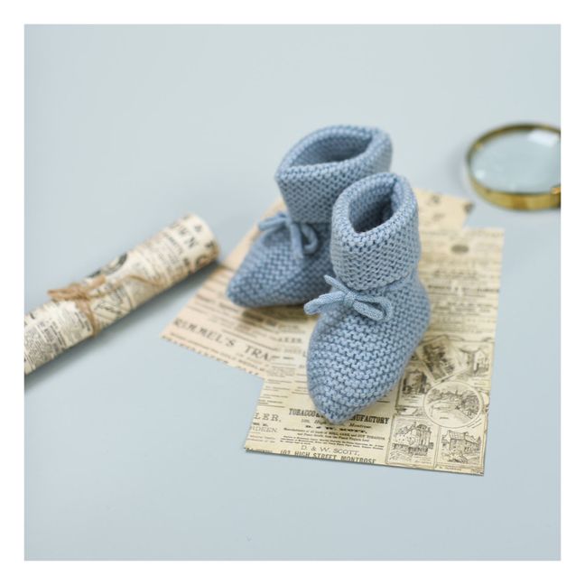 Zapatillas de lana de punto Eugène | Azul