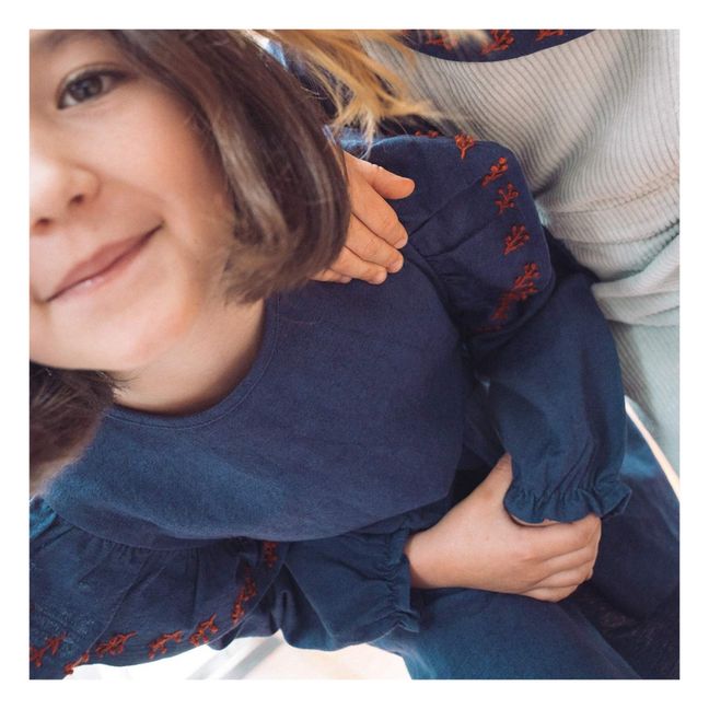 Robe Lin et Coton Aliénor | Bleu marine