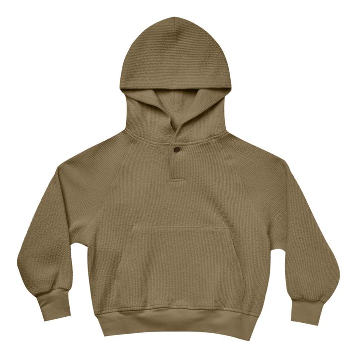 Kapuzen-Sweatshirt mit Prägung | Khaki- Produktbild Nr. 0