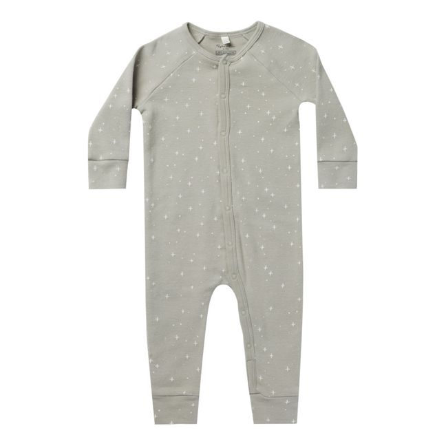 Pyjama Sterne Jersey John | Grün-grau