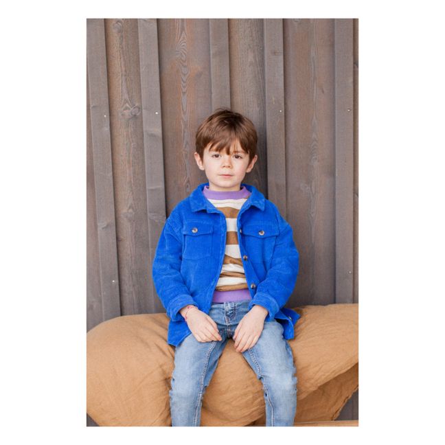 Camicia in velluto a costine Oscar | Blu reale