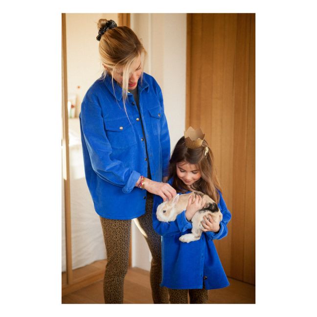 Camicia in velluto a costine Oscar | Blu reale