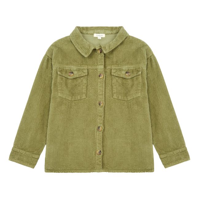 Camicia in velluto a costine Oscar | Verde militare