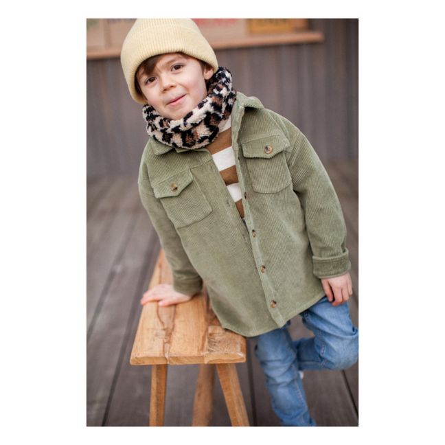 Camicia in velluto a costine Oscar | Verde militare