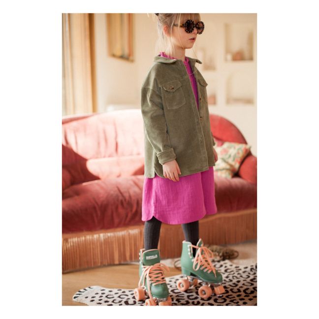 Camicia in velluto a costine Oscar | Verde militare