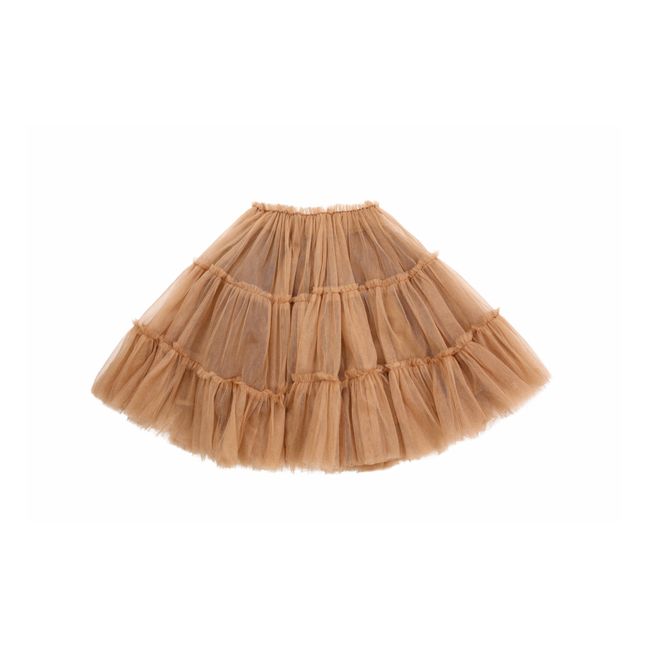Jupe Tulle Métallisée Tess - Festive  | Camel
