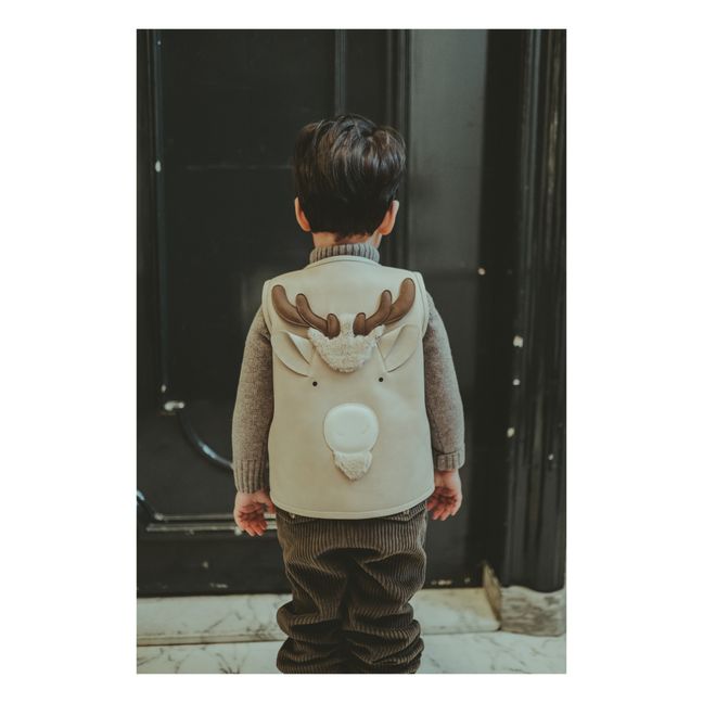 Gilet Cuir Noa - Festive  | Ivoire