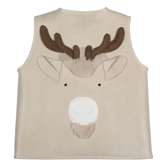 Gilet Cuir Noa - Festive  | Ivoire
