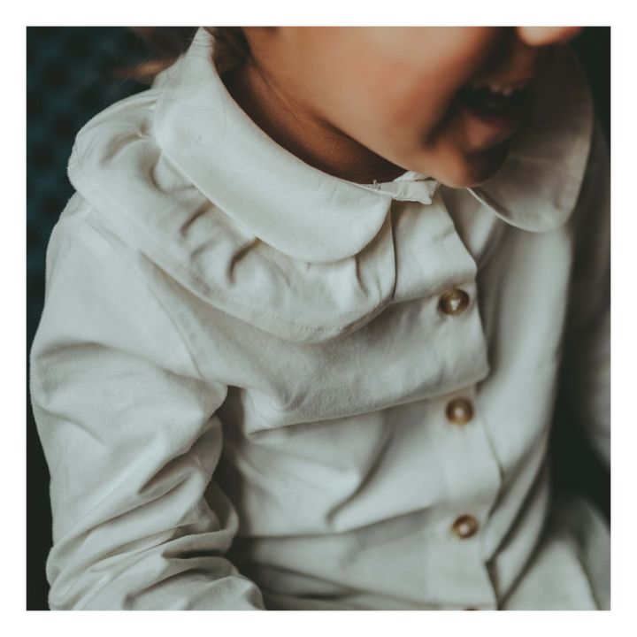 Blusa de algodón orgánico Nien - Festive  | Blanco- Imagen del producto n°1