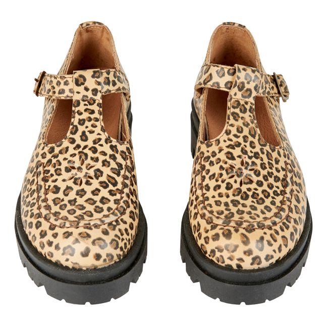 Mocasines de piel de leopardo | Camel