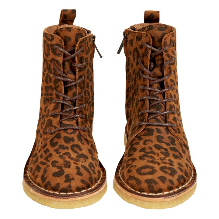 Leopard lace hot sale up boots