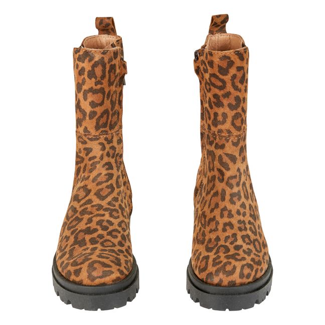 Botas de piel de leopardo Alphonse | Camel