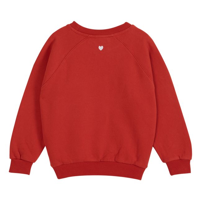 Bonjour Organic Cotton Sweatshirt | Rojo
