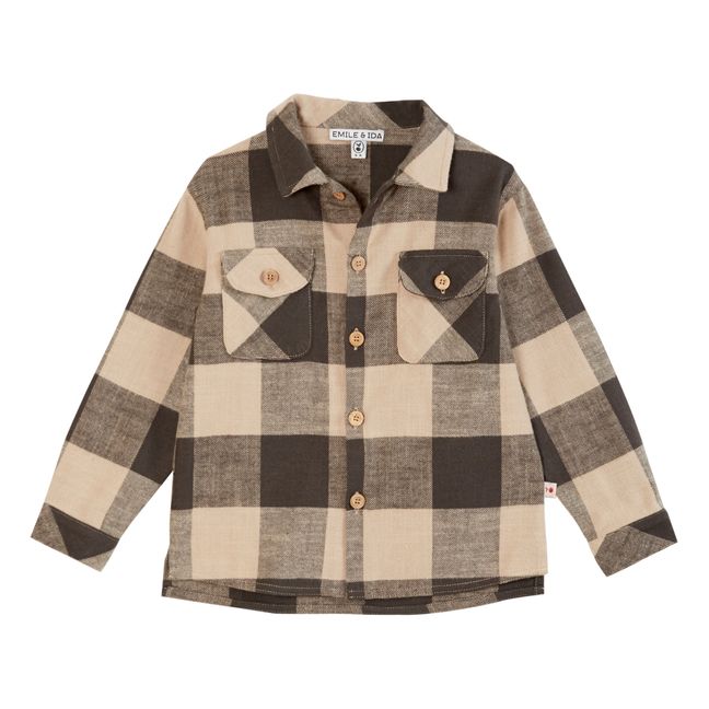 Sur-chemise Flanelle à Carreaux | Gris anthracite