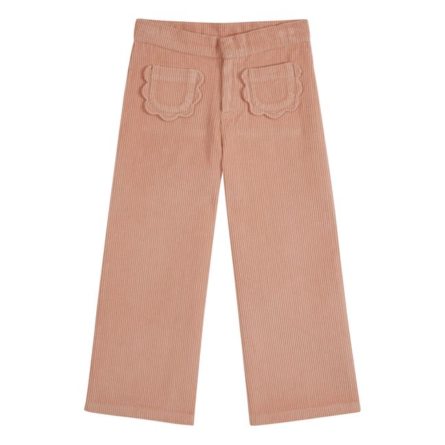 Pantaloni in velluto a costine con tasche | Rosa chiaro