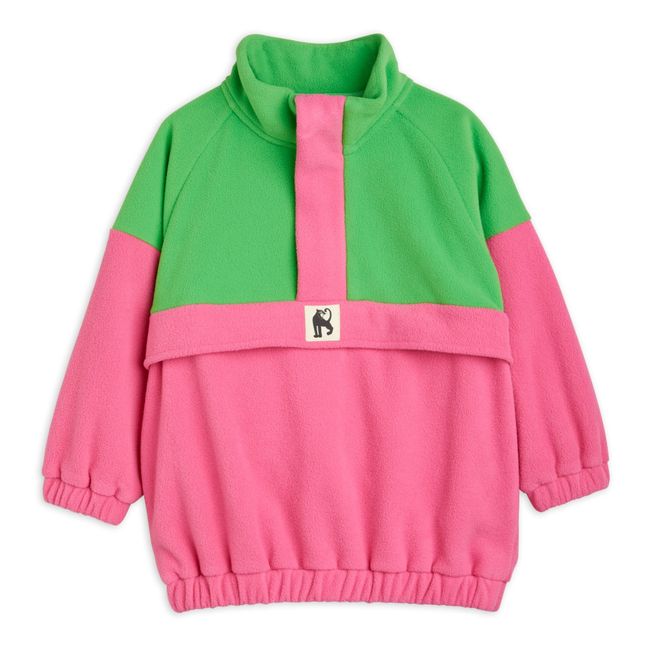 Recyceltes Fleece-Sweatshirt | Neonrosa