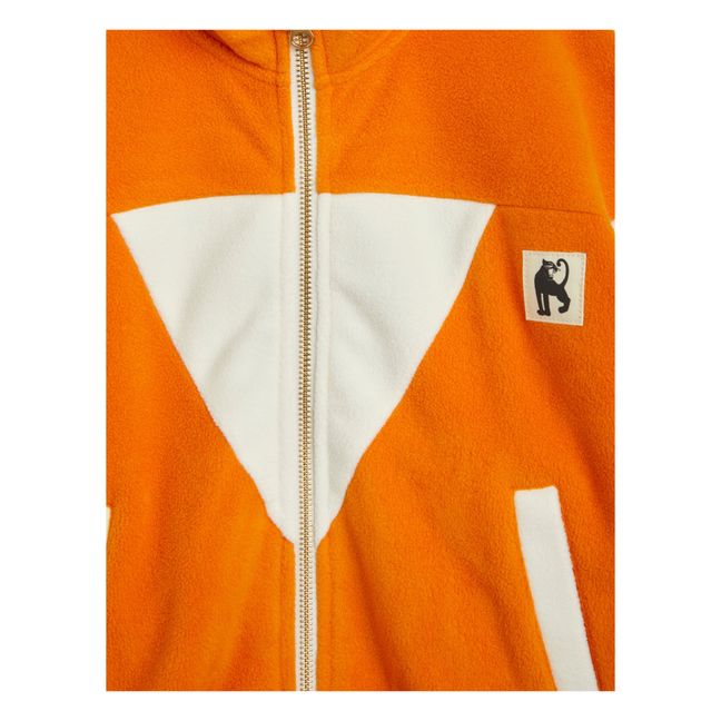 Zipper-Sweatshirt aus recyceltem Fleece | Orange