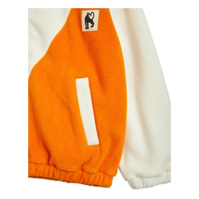 Zipper-Sweatshirt aus recyceltem Fleece | Orange