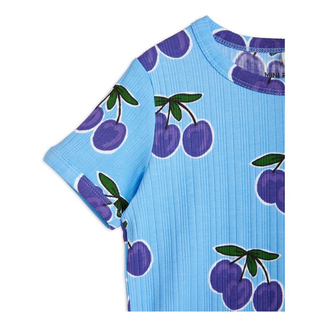T-Shirt Rib Coton Bio Prune | Bleu
