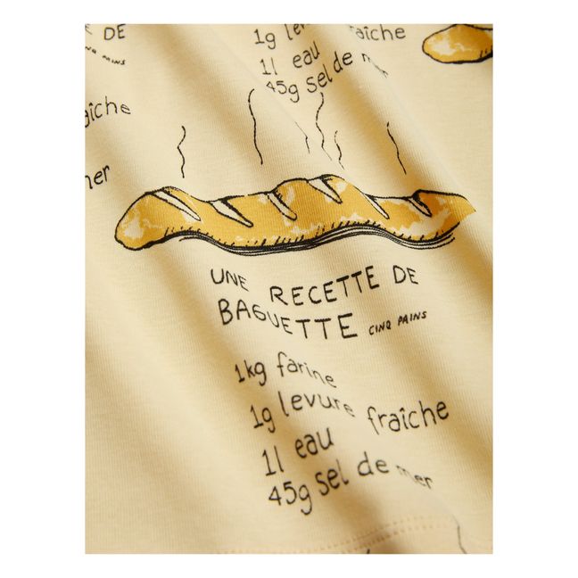 T-Shirt Coton Bio Baguette | Blasses Gelb