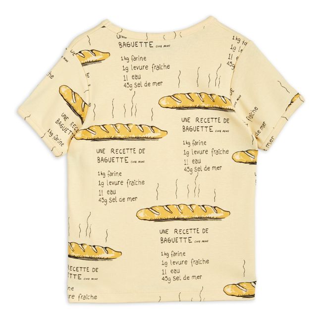 T-Shirt Coton Bio Baguette | Blasses Gelb