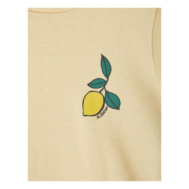 T-Shirt Coton Bio Citron | Blasses Gelb