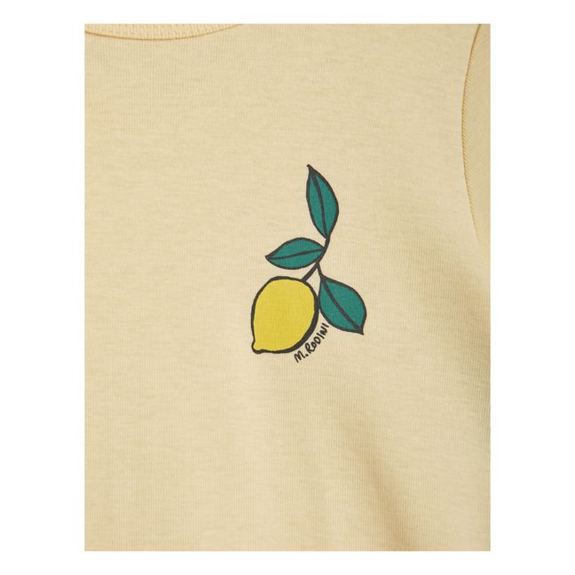 T-Shirt Coton Bio Citron | Jaune pâle