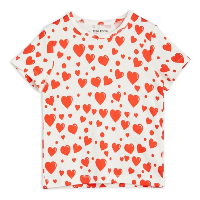 Organic Cotton Hearts T-Shirt | White