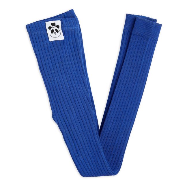 Legging Coton Bio Rib | Azul Rey