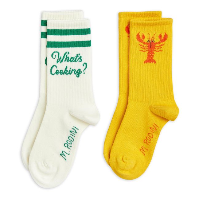 Set 2 Paires de Chaussettes Coton Bio Lobster | Amarillo Mostaza