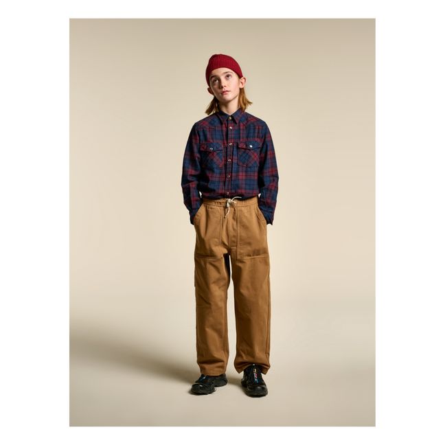Pantaloni dritti Painter con tasche in velluto | Camel