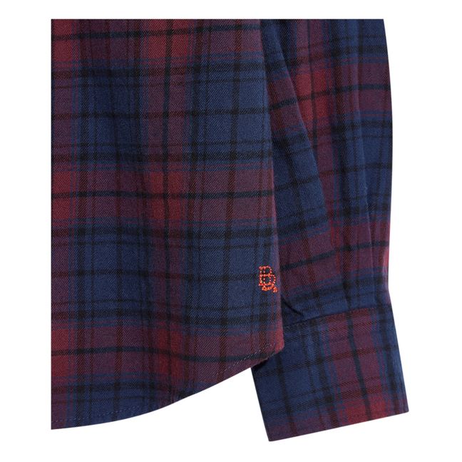 Peio Carreaux Long Sleeve Shirt | Navy blue