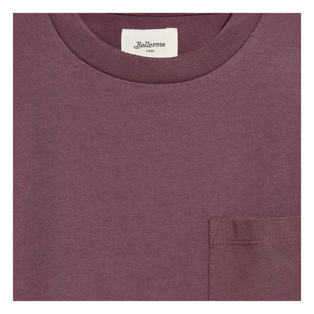 T-shirt Manches Longues Poche Camo | Aubergine