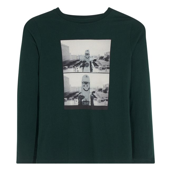 Kenno Long Sleeve Graphic T-shirt | Dark green
