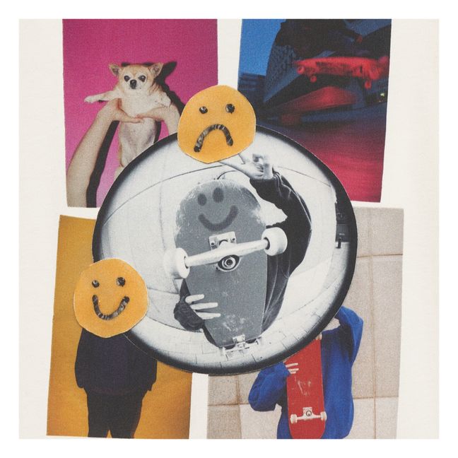 T-shirt Manches Longues Smiley Kenno | Ecru