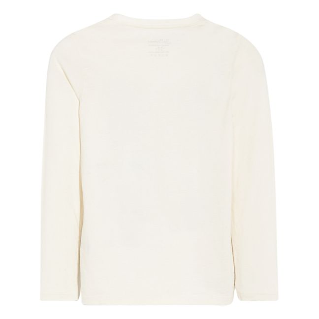 Kenno Long Sleeve Smiley T-Shirt | Ecru