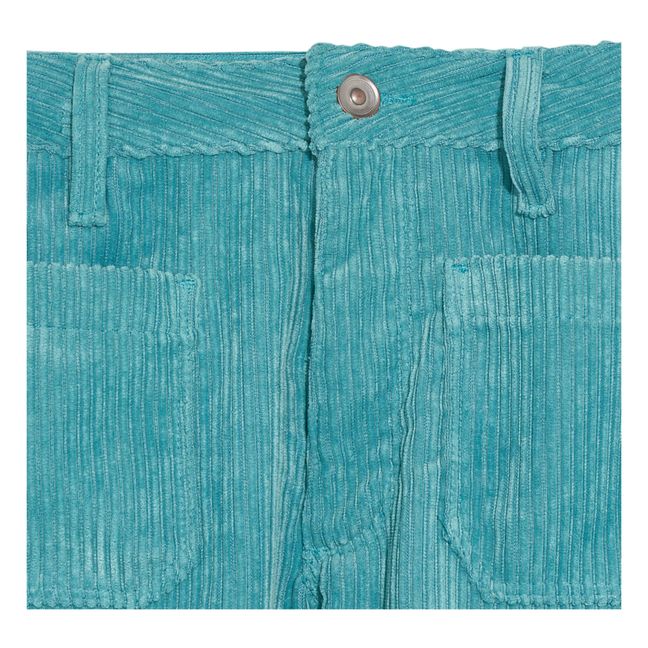 Pantalon Pepy Velours | Azul celadón