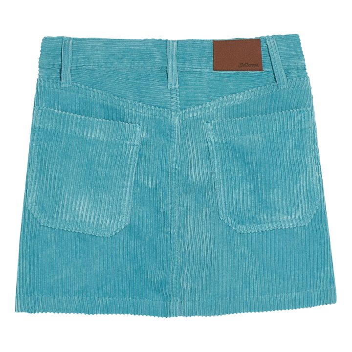 Puk Velvet skirt | Celadon Blue- Product image n°3