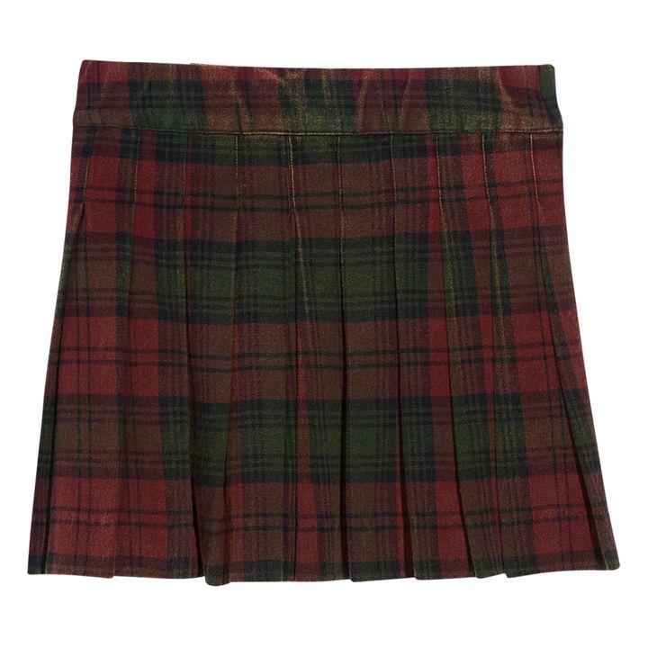 Halise Carreaux skirt | Dark green- Product image n°2