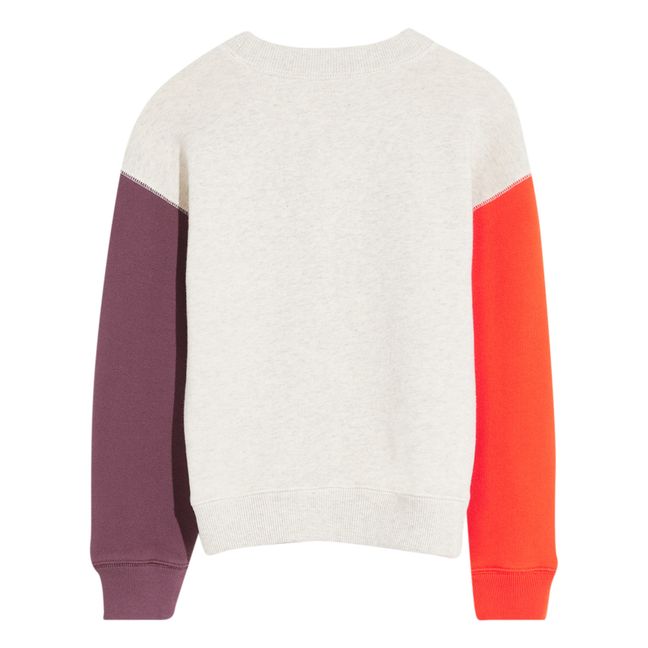 Sweatshirt Fadol Colorblock | Grau Meliert
