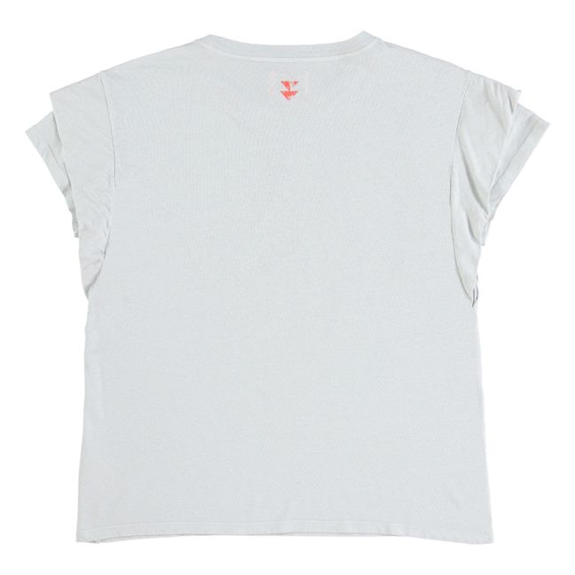 Camiseta Amelie de algodón y lino | Gris Claro