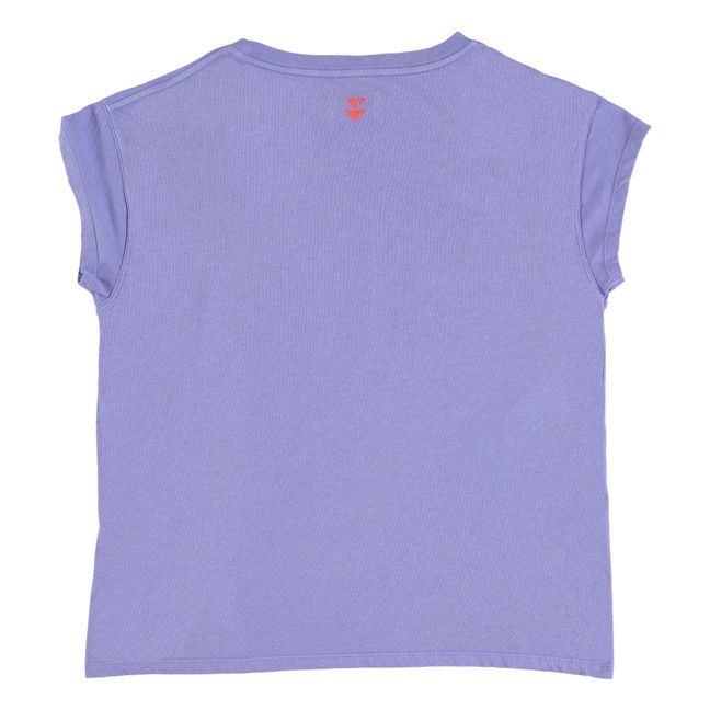 Camiseta de algodón y lino Louise | Lila