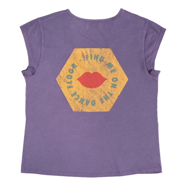 Marie Cotton and Linen T-Shirt | Purple