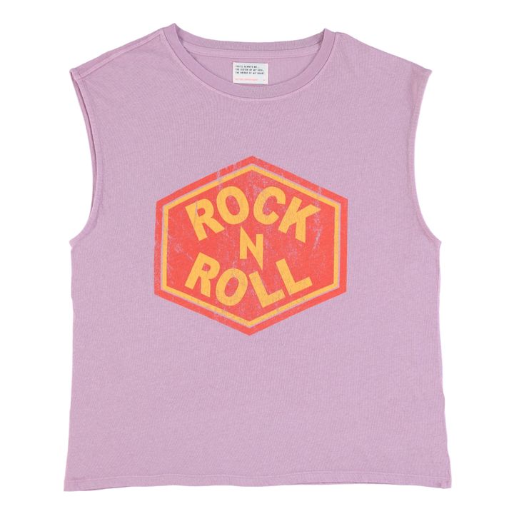 Sophie cotton and linen tank top | Mauve- Product image n°0