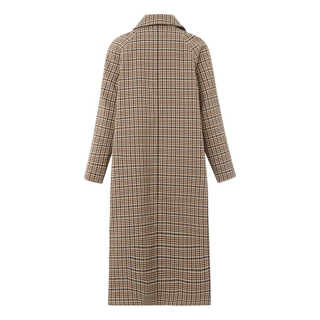 Cappotto a quadri Single | Marrone